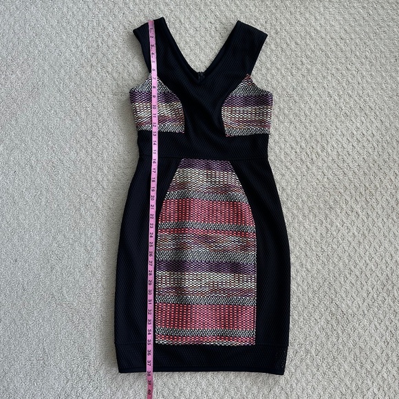 Yoana Baraschi Black Neon Tweed Sleeveless Sheath Dress 6 Y2K Artsy Designer - Picture 11 of 13